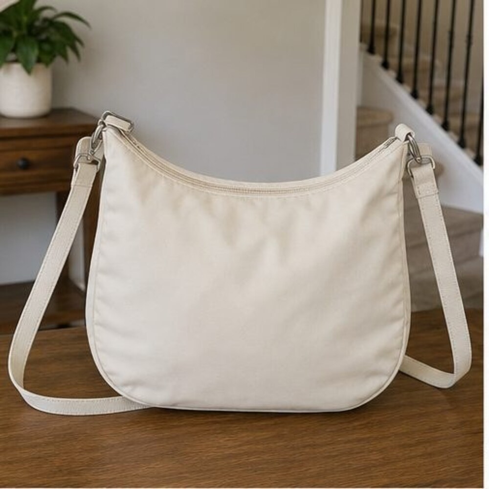 Mauve Nylon Crossbody Bag